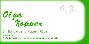 olga nopper business card